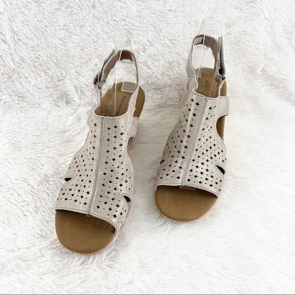 Rockport Briah Hood Suede Wedge Heel Slingback